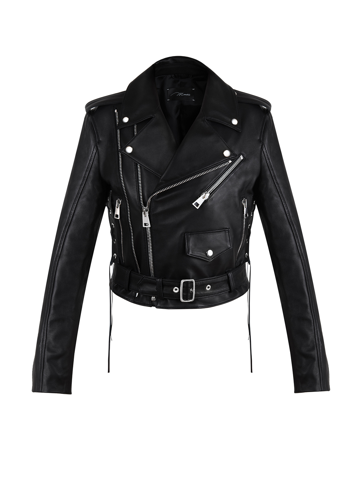 ジャケット・アウター Rosen Kreuz cropped leather jacket. Jackets : CROPPED BIKER JACKET (JACKETS) by www.manokh